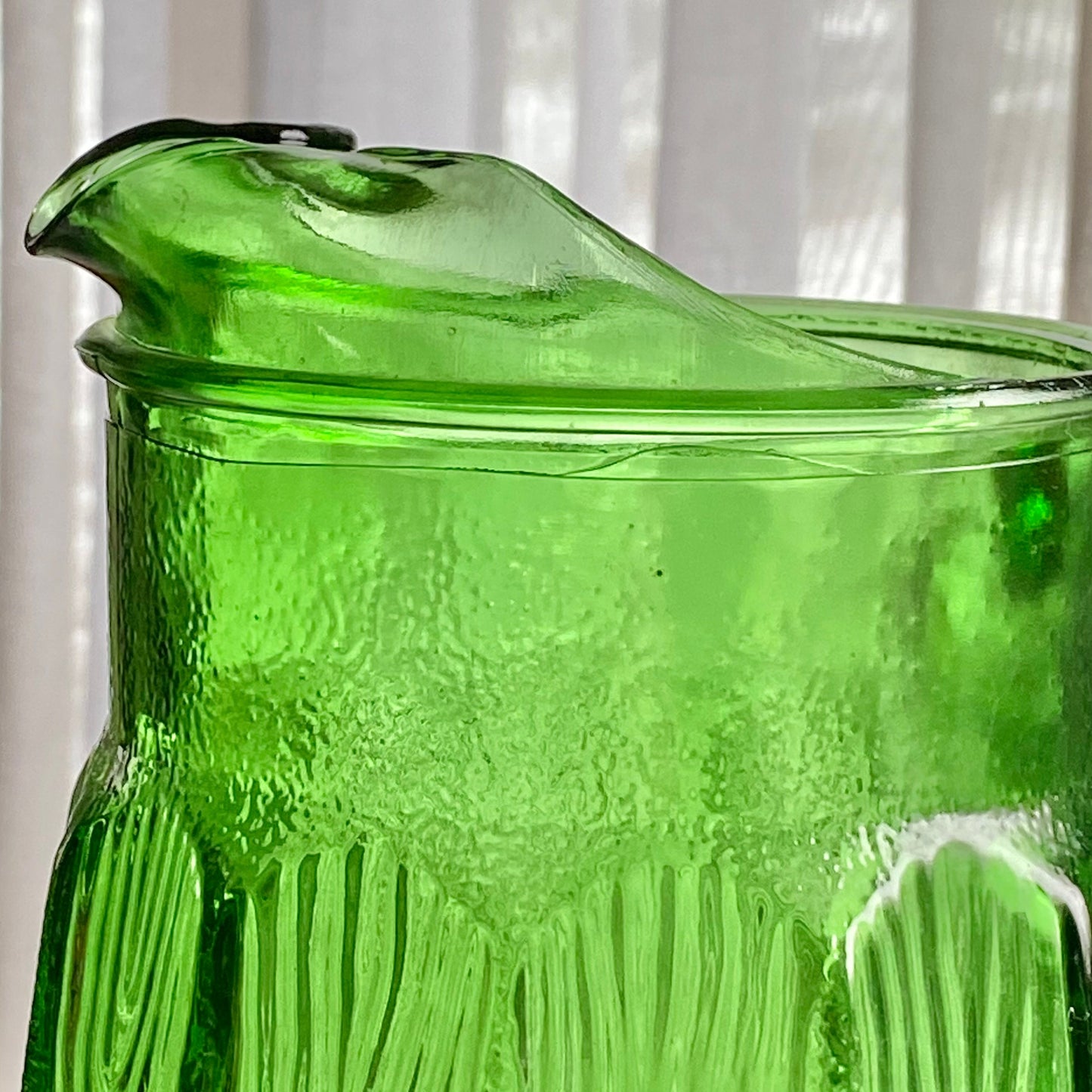 Vintage Anchor Hocking Green Pitcher