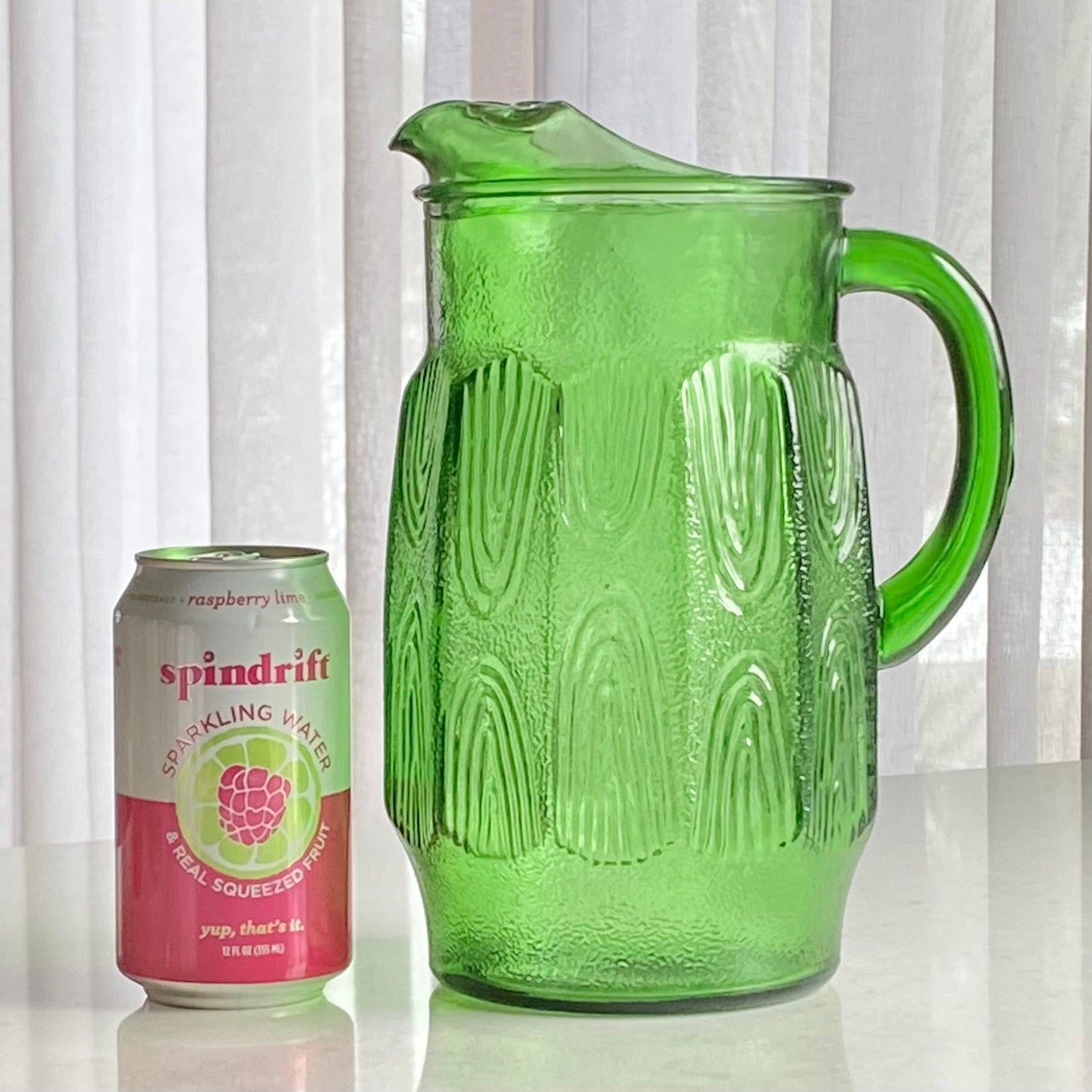 Vintage Anchor Hocking Green Pitcher