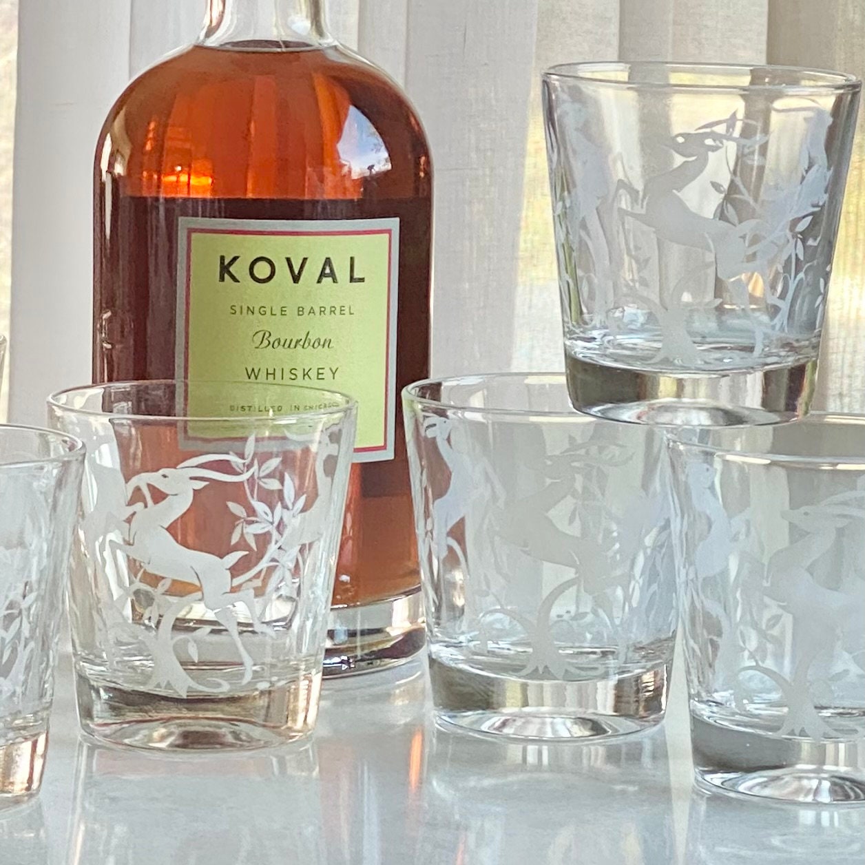Vintage Federal Glass 8 ounce Gazelle Tumblers (circa 1951 - 1960) - Set of 8