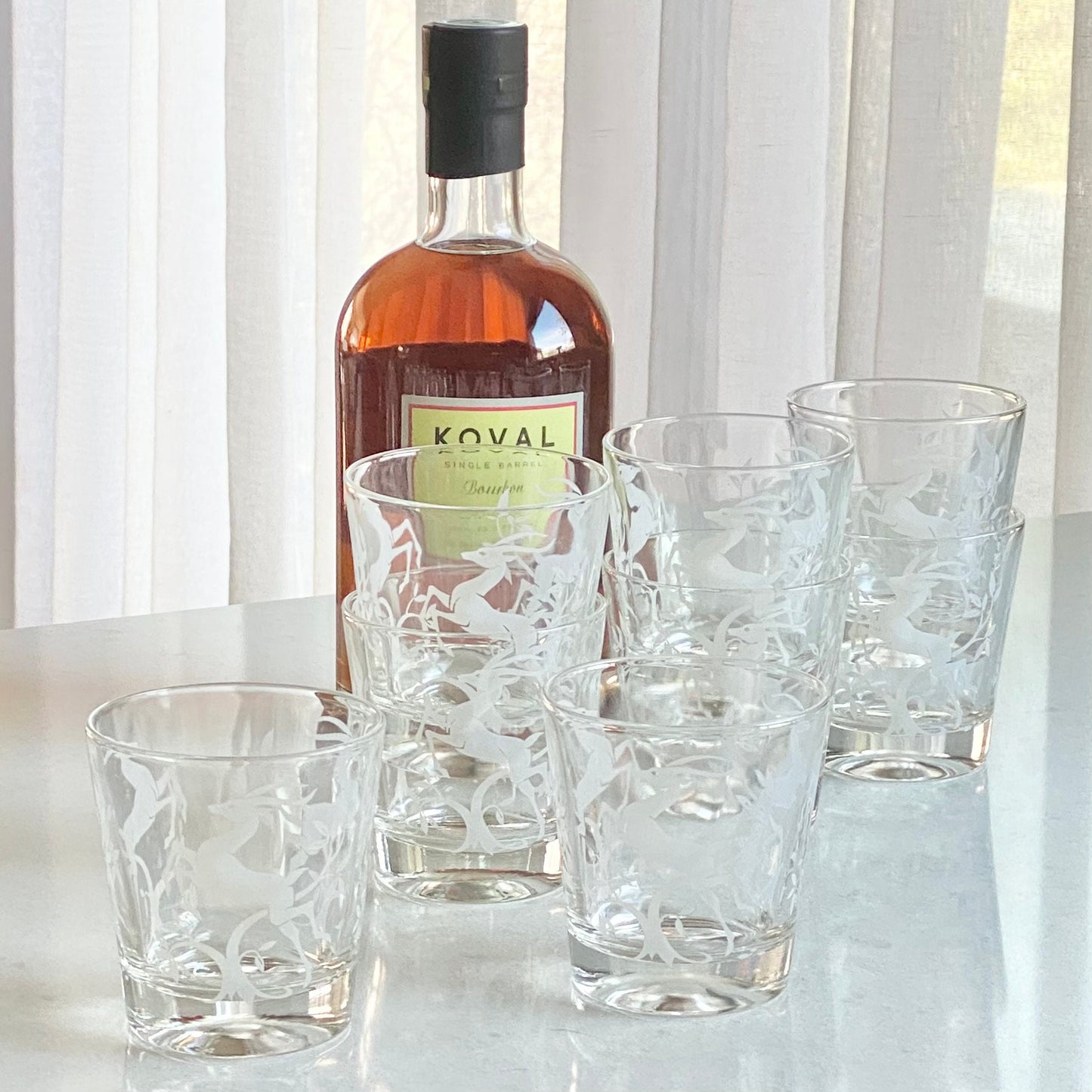 Vintage Federal Glass 8 ounce Gazelle Tumblers (circa 1951 - 1960) - Set of 8