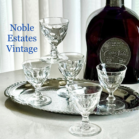 Vintage Moser Lady Hamilton Cordial / Liquor Glasses - Set of 5
