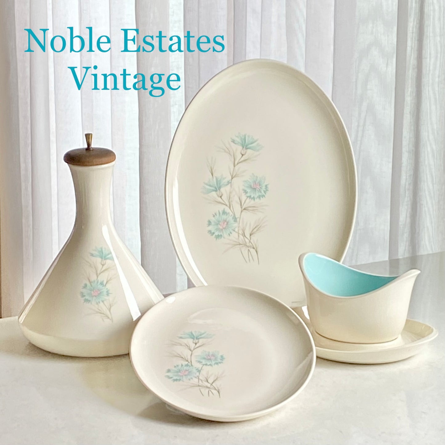 Vintage Taylor Smith Ever Yours Boutonniere - Serving Pieces Available - Carafe, Sauce Bowls and Underplate, Oval Platters