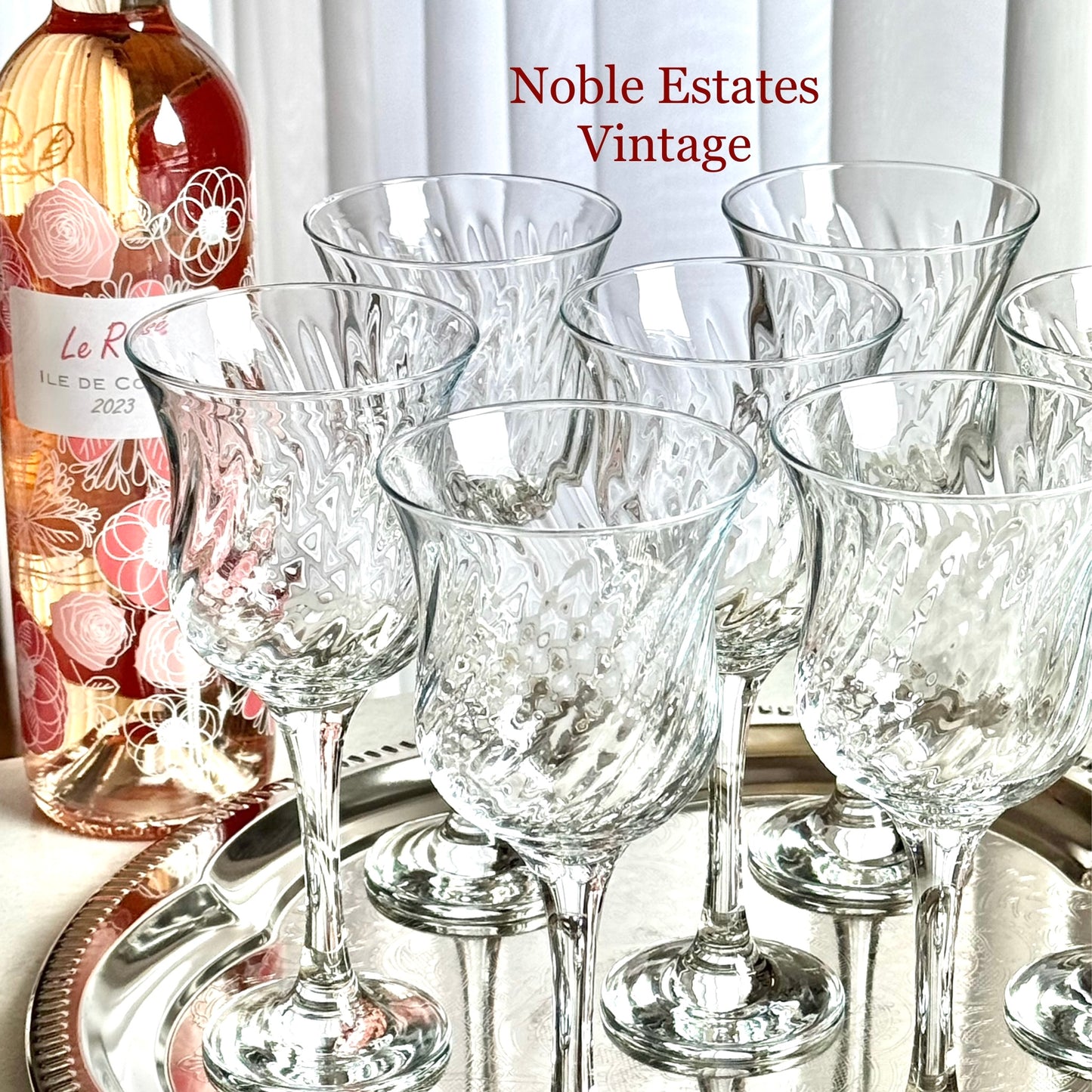 Vintage Optic Swirl Pattern Glasses - Set of 11