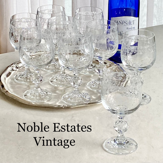 Vintage Import Assoc Cascade Glasses - Set of 9 Wine Glasses