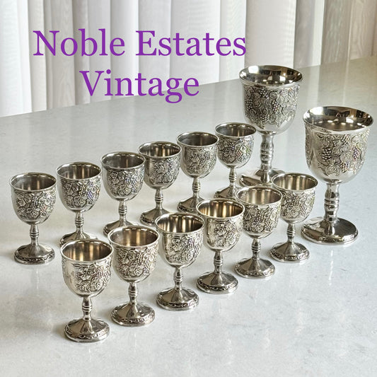Vintage Kiddush Cups - Two 7-Piece Sets Available