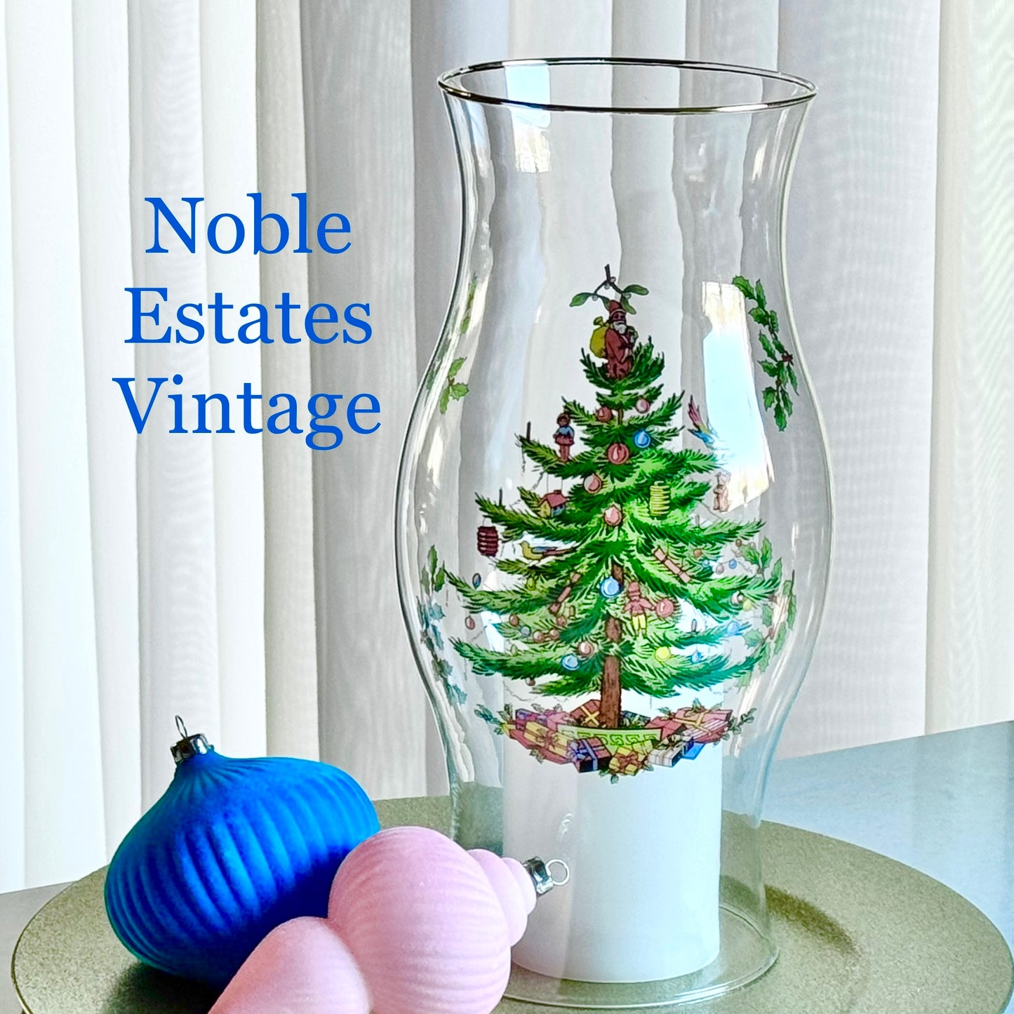 Vintage Spode 11-1/2 Inch Candle Hurricane