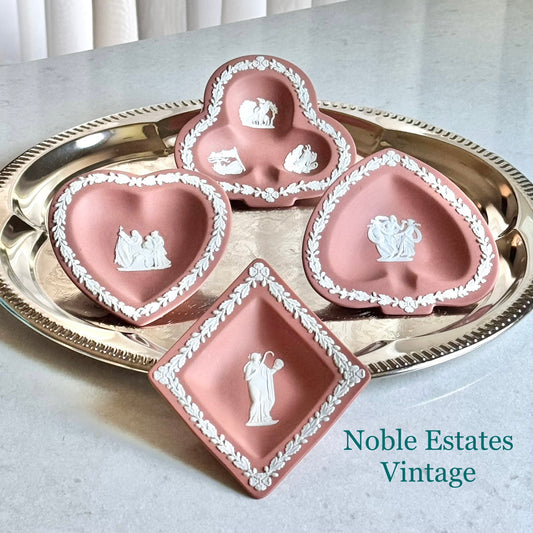 Vintage Wedgwood Cream on Terra Cotta Bridge Set - 4 Pieces