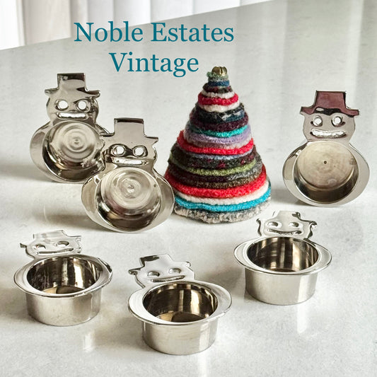 Snowman Votive Tea Light Candle Holders - Set of 6