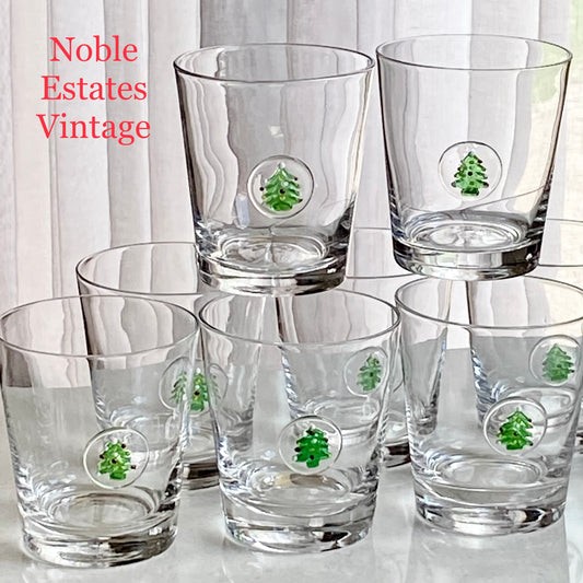 Vintage Artland Tree Medallion Glasses - Set of 8