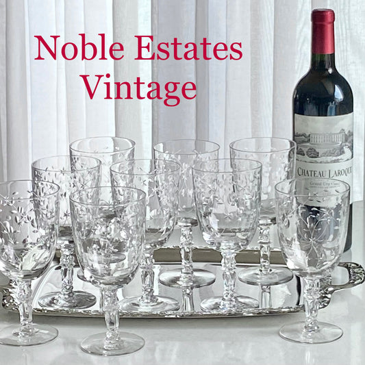 Vintage Fostoria Christiana Glasses (circa 1942 - 1969) - Set of 10