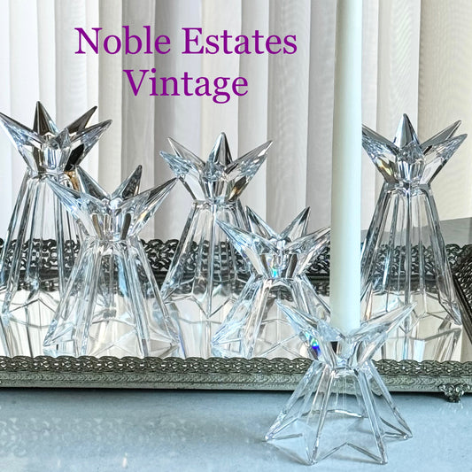 Vintage Mikasa Galaxia Candle Holders (circa 1997 - 2000) - Set of six (two each of three sizes)