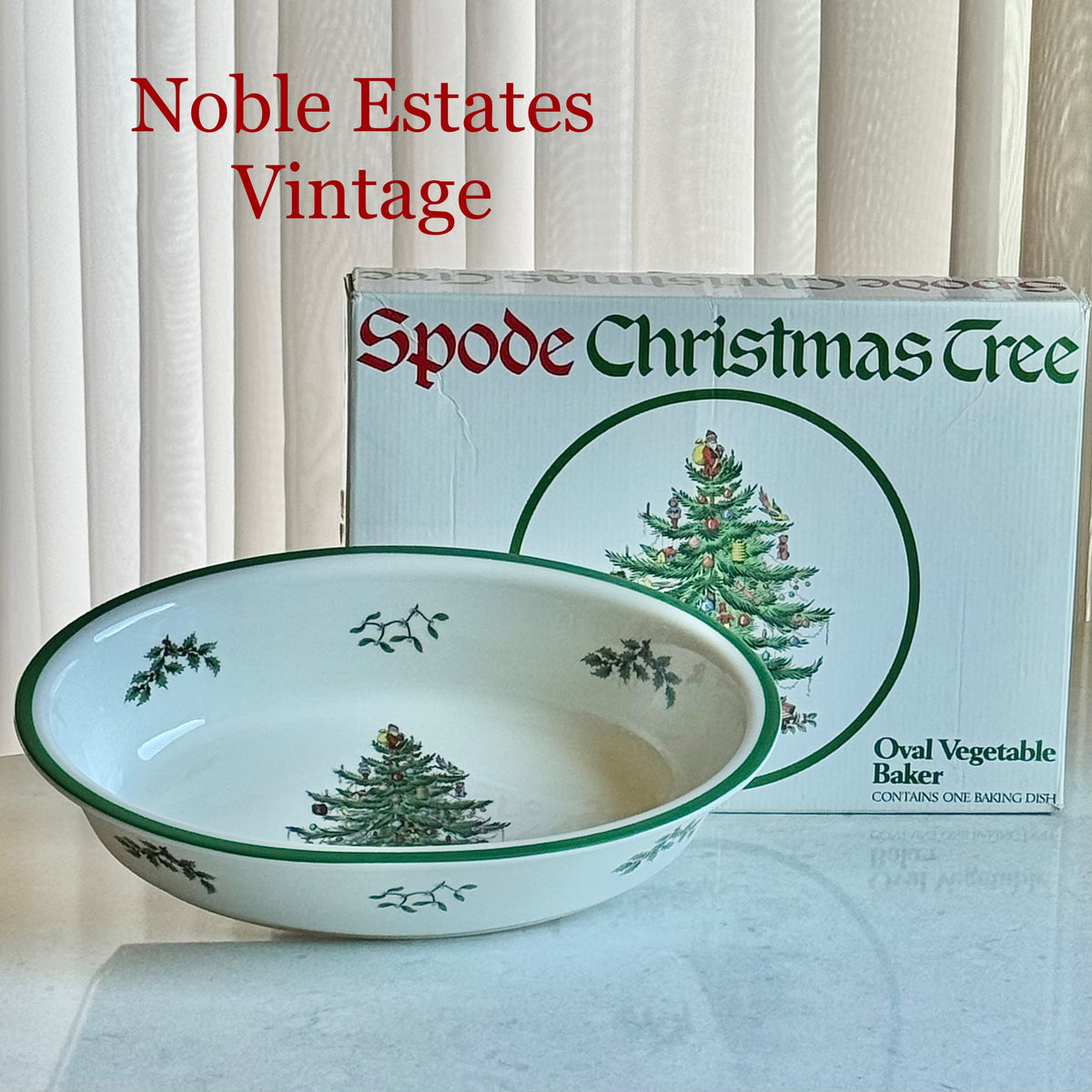Vintage Spode Christmas Tree Oval Baker Dish