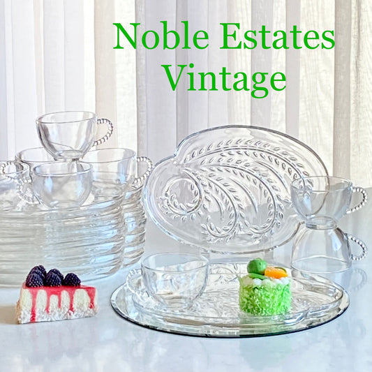 Vintage Federal Glass Homestead Snack Sets (circa 1951 - 1975) - 10 sets (20 pieces total)