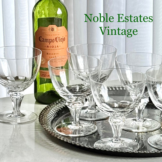 Vintage Royal Leerdam - Netherlands Queen Juliana Glasses - Set of 7 Goblets