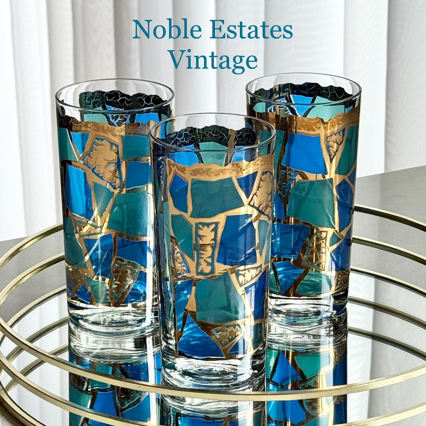 Vintage Georges Briard Highball Glasses - Set of 3