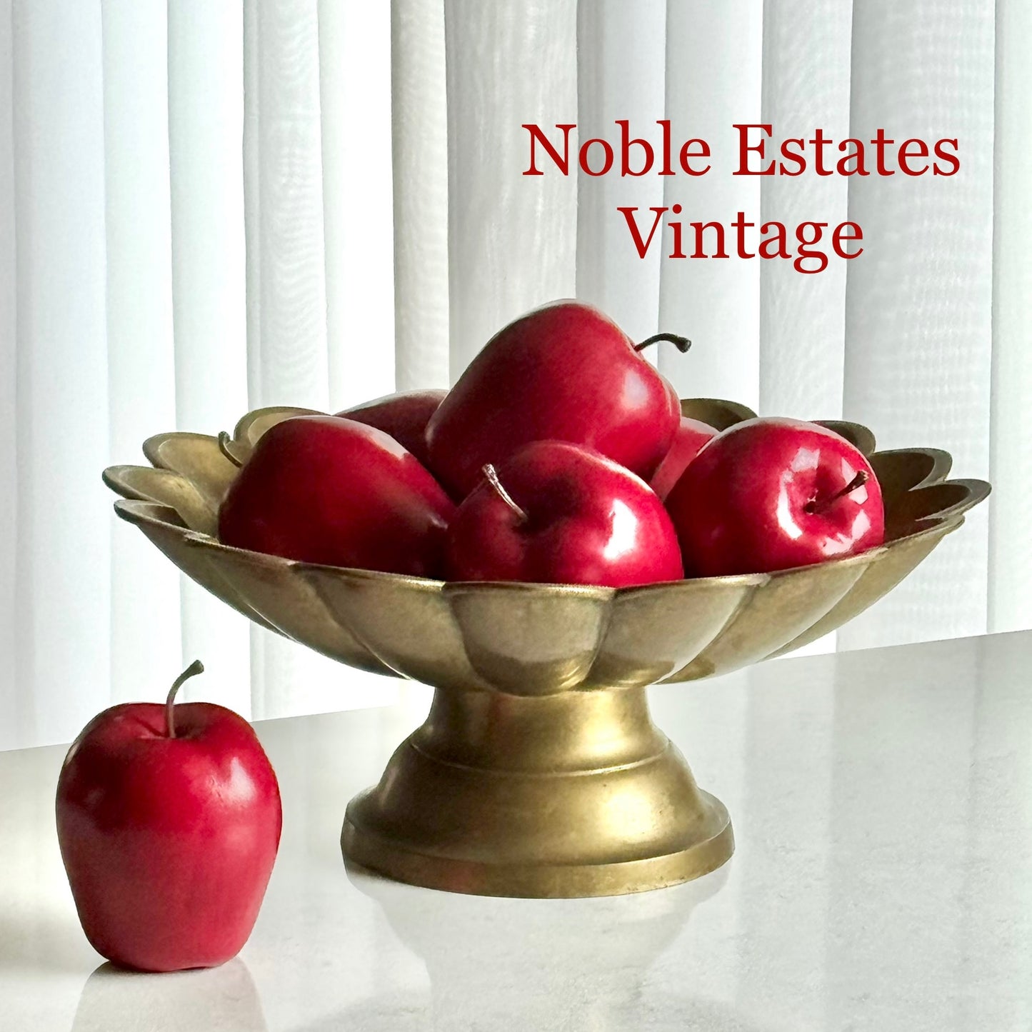Vintage Large Brass Petal Bowl