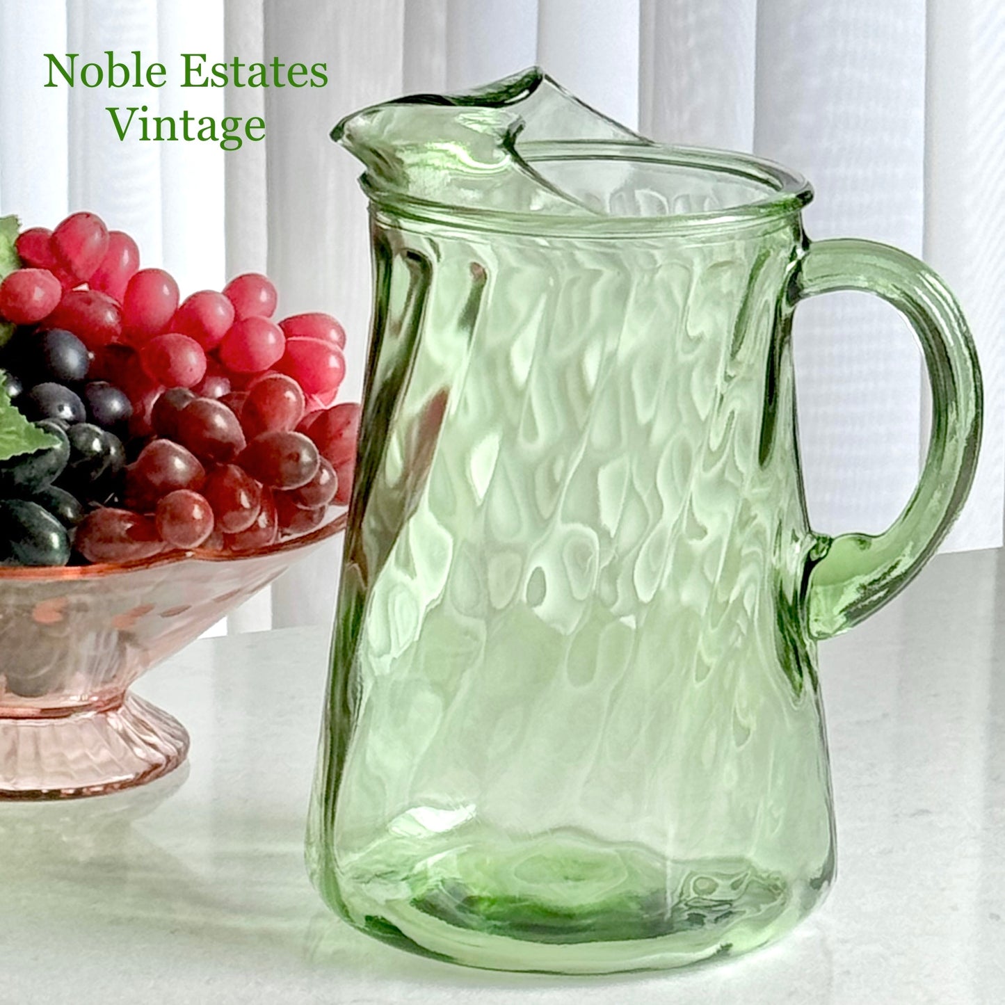 Vintage Green Swirl Pitcher