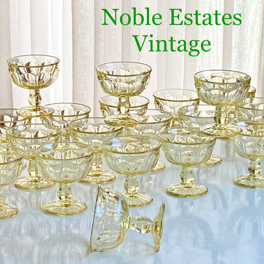 Noritake Provincial Yellow Glasses / Sherbet Cups (circa 1970 - 1982) - 22 available