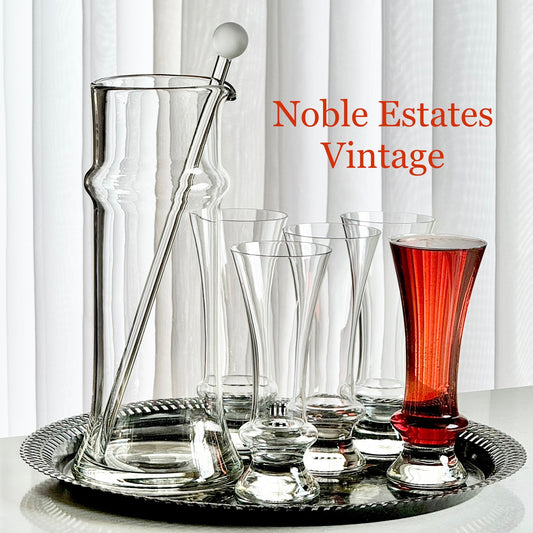 Vintage Kosta Boda Signe Persson-Melin Carafe and 5 Glasses