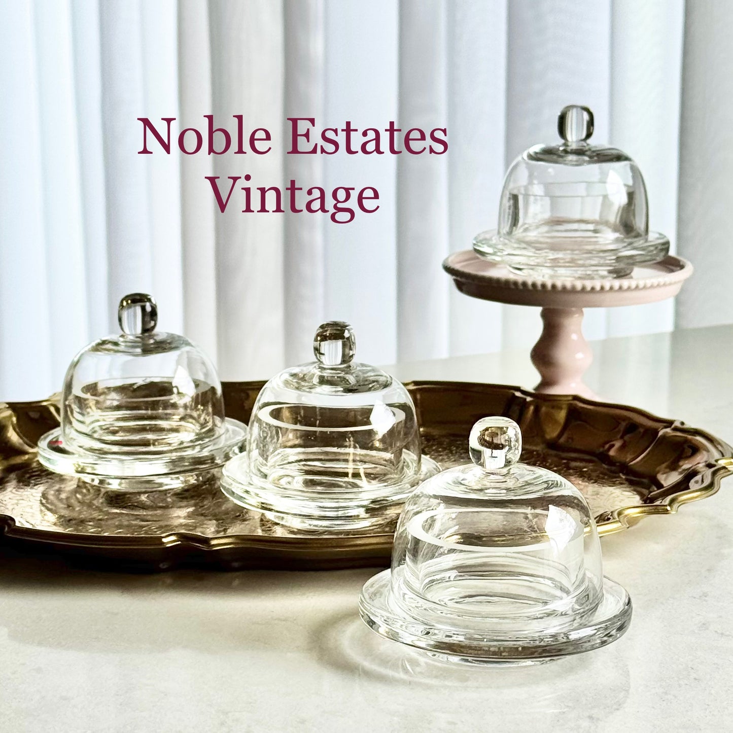 Vintage Domed Individual Butter Dishes - Set of 4