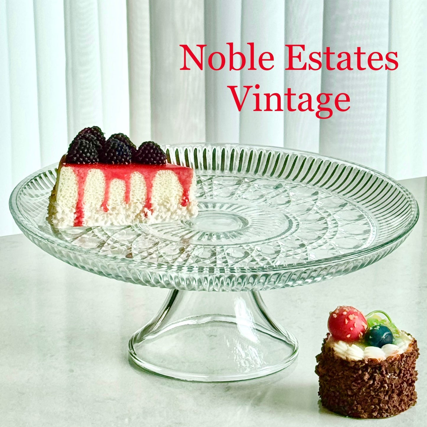 Vintage Anchor Hocking Wexford 11 Inch Cake Stand (circa 1962 - 1998)