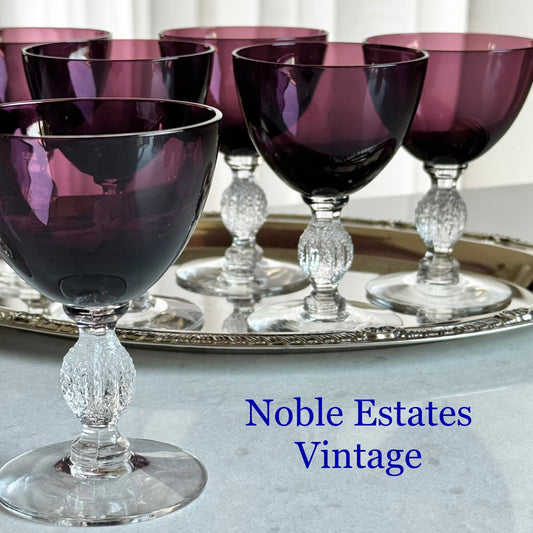 Vintage Cambridge Aurora Amethyst Purple Glasses