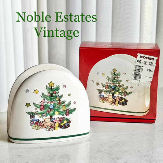 Vintage Nikko Happy Holidays Napkin Holder