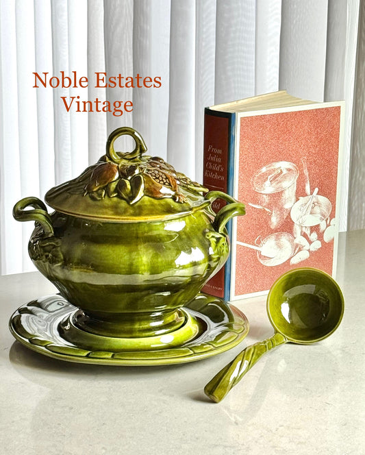 Vintage N.S. Gustin Co. Tureen with Ladle and Underplate (circa 1961)