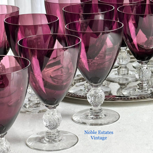 Vintage Cambridge Aurora Amethyst Purple Glasses - 14 Available