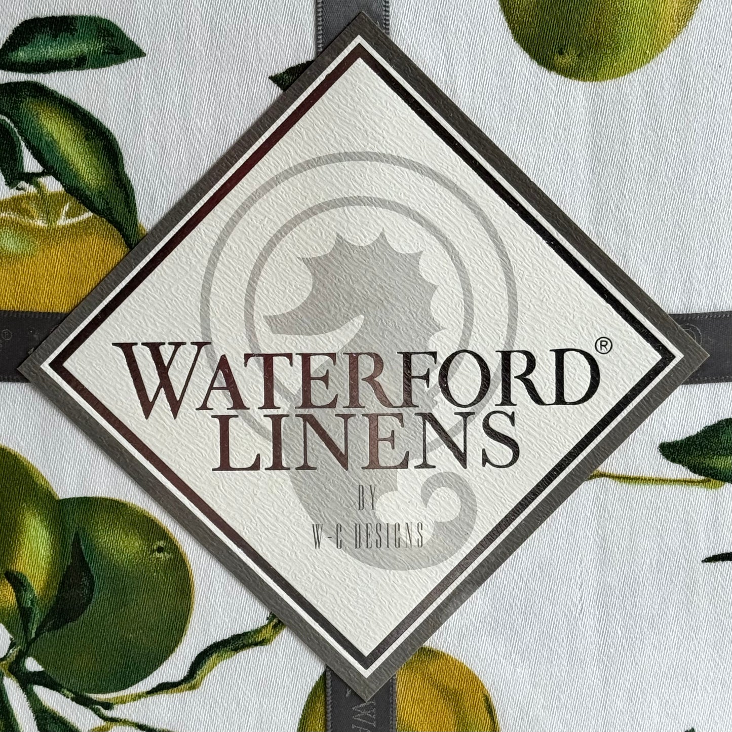 Waterford Linens Golden Apples Tablecloth - 90 inch round