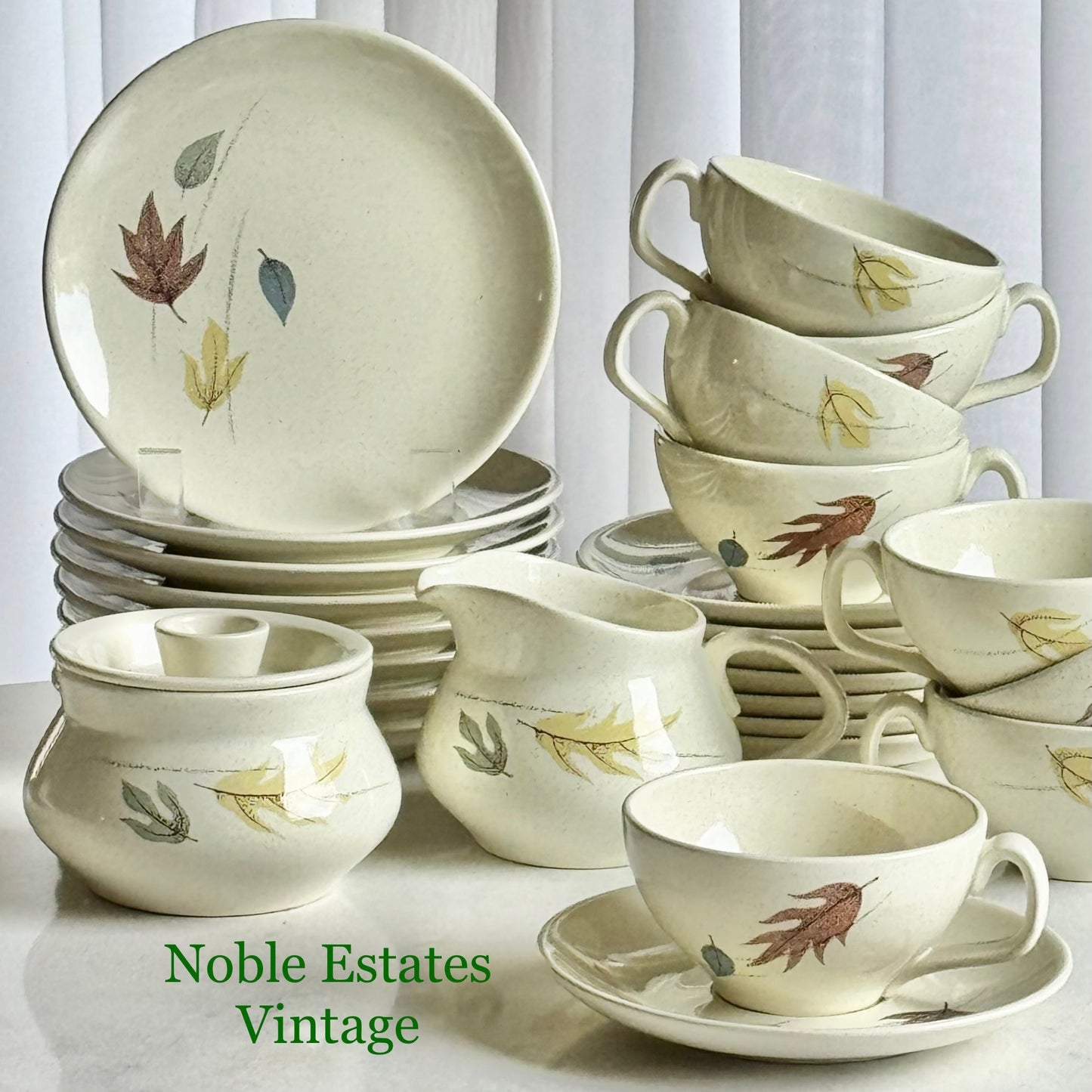 Vintage Franciscan Autumn Leaf Dishes (circa 1955 - 1969) - Service for 8