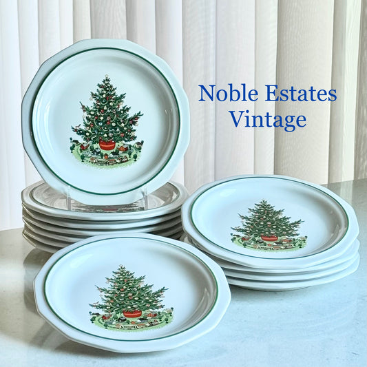 Vintage Pfaltzgraff Heritage Christmas Salad Plates - Set of 12