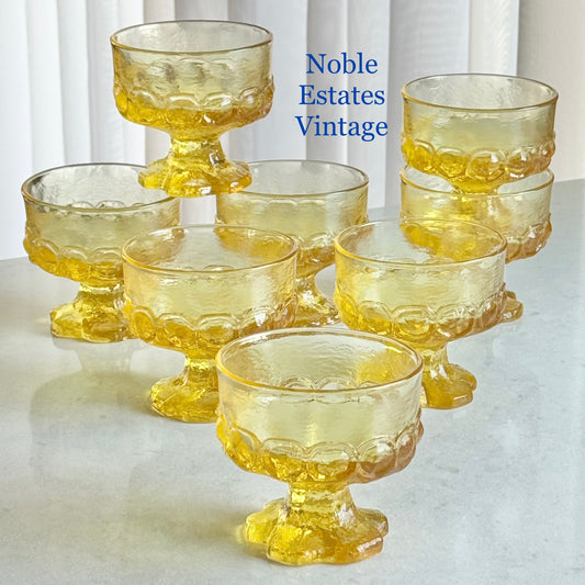 Vintage Franciscan Madeira Cornsilk Yellow Sherbet Cups (circa 1972 - 1978) - Set of 8