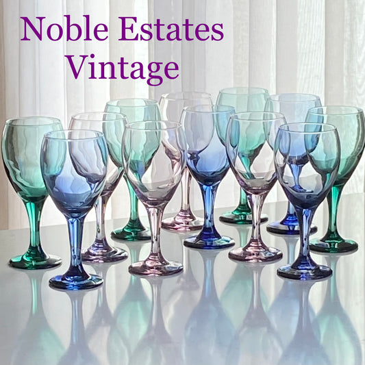 Vintage Libbey Teardrop Glasses - Mixed Set of 12