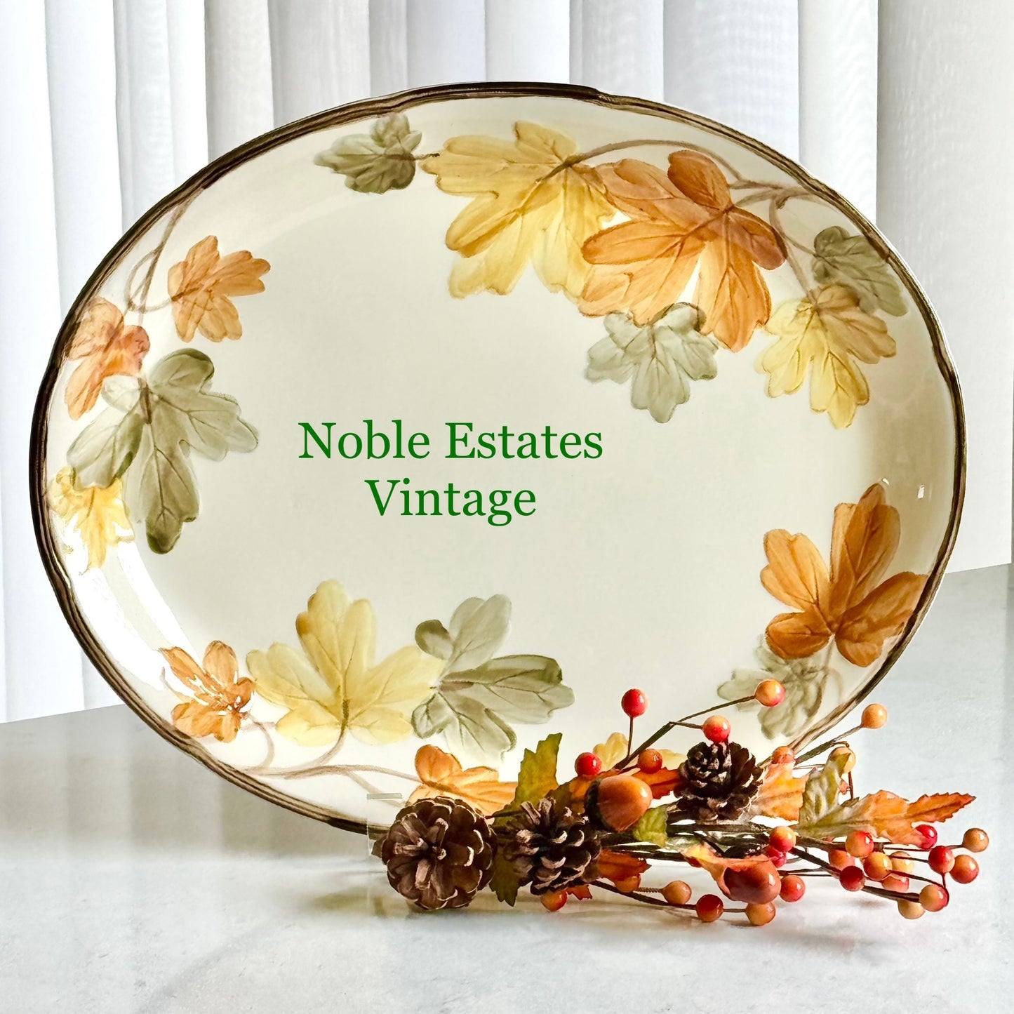 Vintage Franciscan October Leaves 14 inch Platter (circa 1977 - 1984)