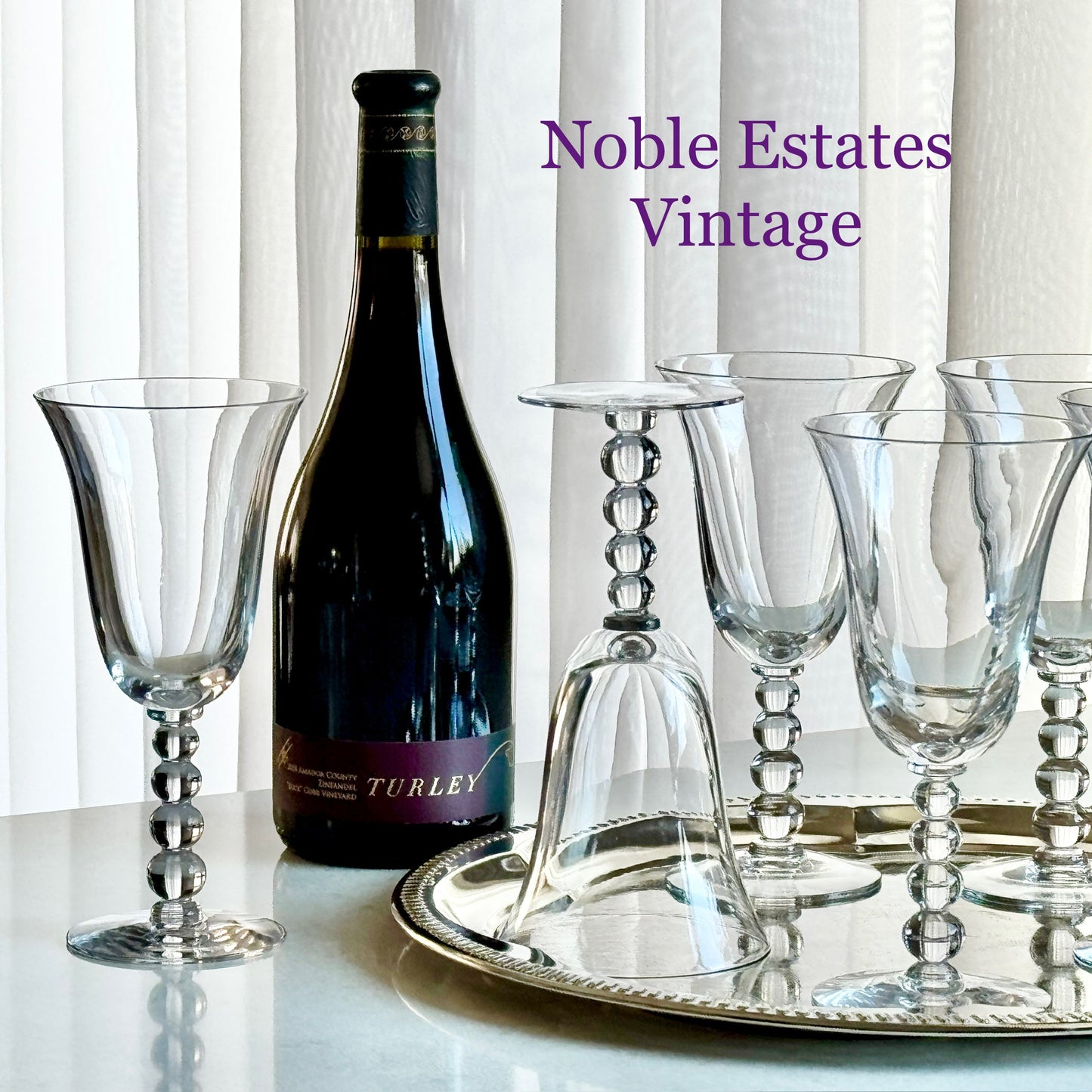 Vintage Imperial Candlewick Bubble Stem Glasses (circa 1936 - 1984) - 16 Available