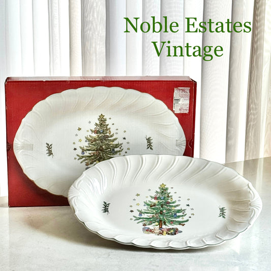 Vintage Nikko Happy Holidays Platter