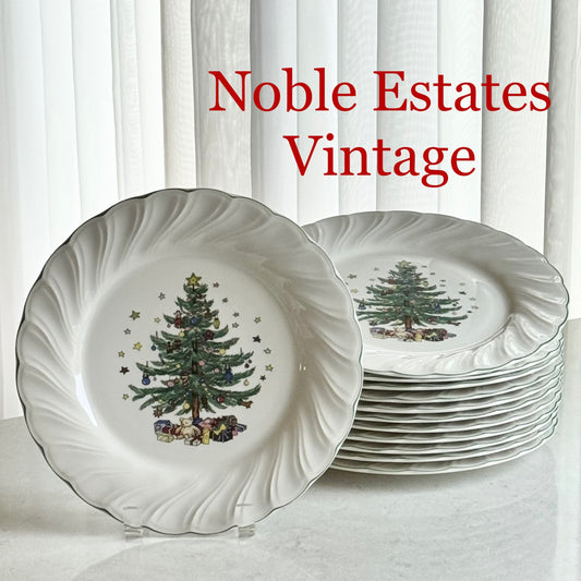 Vintage Nikko Happy Holidays Dinner Plates - Set of 12