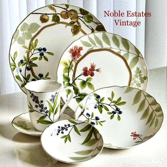 Vintage Noritake Berries & Brambles Dishes - Service for 4 or 8 available