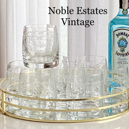 Vintage Import Assoc Cascade Glasses - Set of 8 Tumblers
