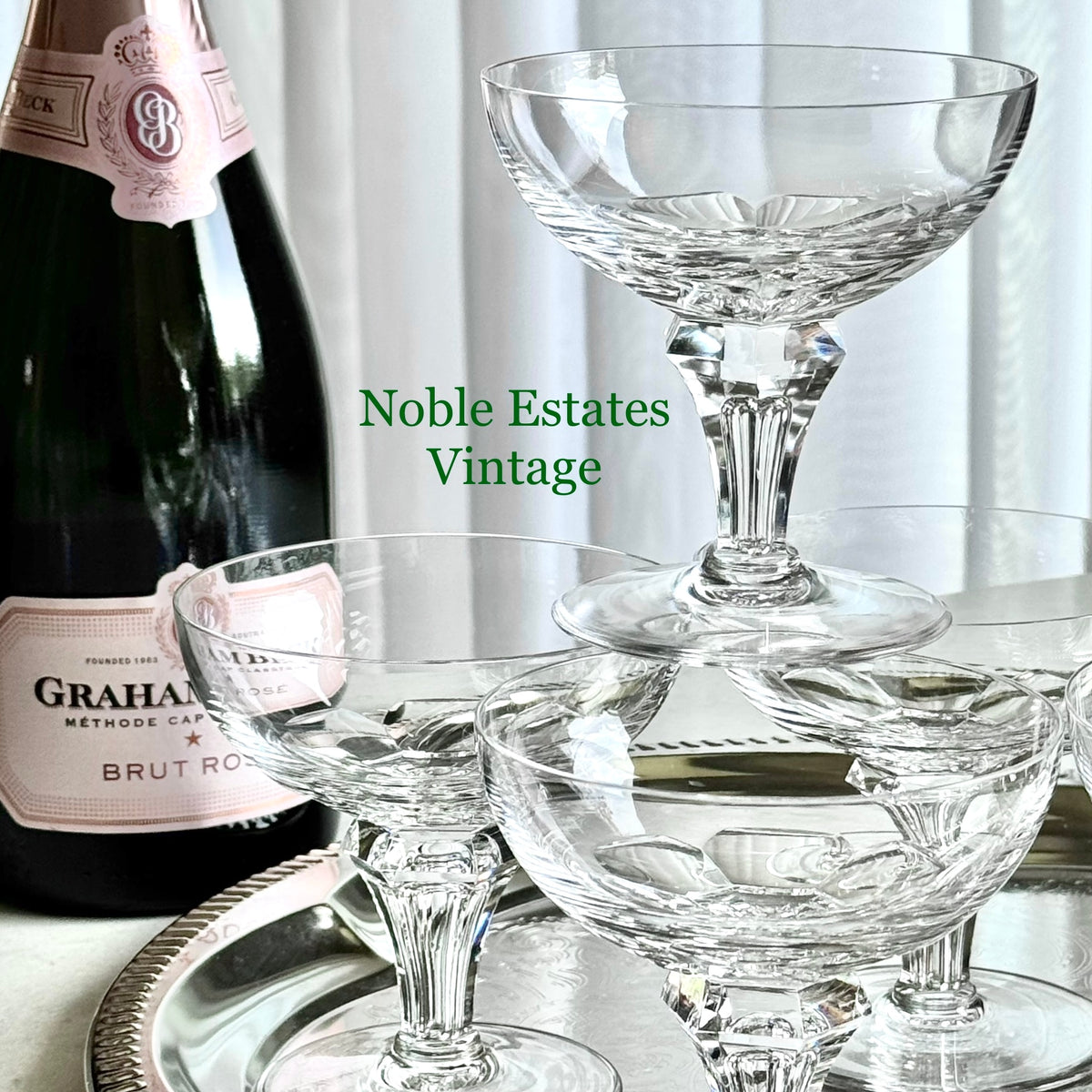 Vintage Royal Leerdam - Netherlands Queen Juliana Glasses - Set of 7 Coupes