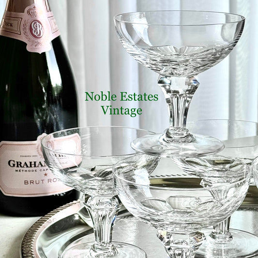 Vintage Royal Leerdam - Netherlands Queen Juliana Glasses - Set of 7 Coupes