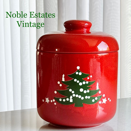 Vintage Waechtersbach Red Christmas Tree 9" Cookie Jar