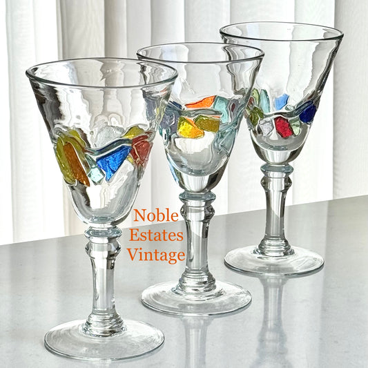 Vintage Global Amici Colorful Mosaic Glasses - Set of 3