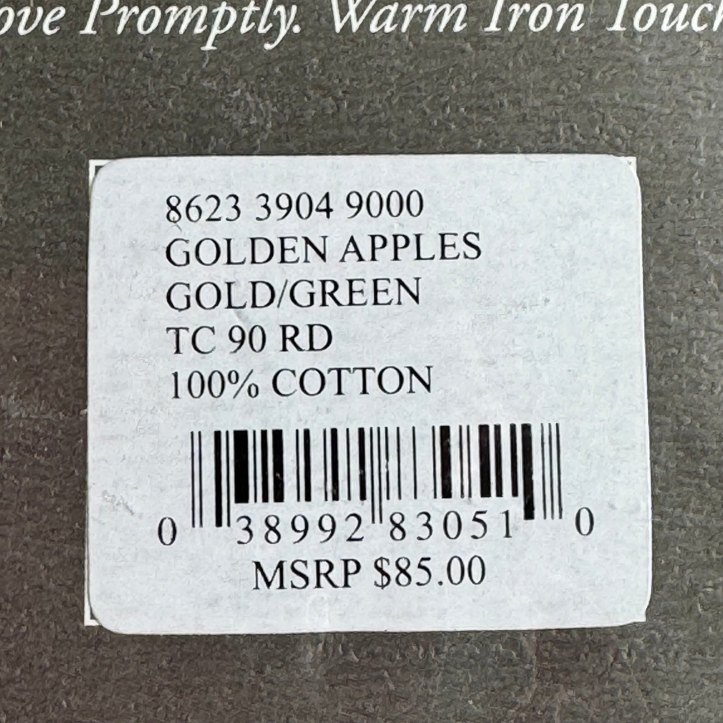 Waterford Linens Golden Apples Tablecloth - 90 inch round
