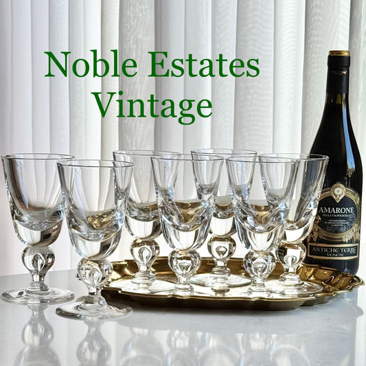 Vintage Steuben Baluster Glasses - Set of 7, all signed