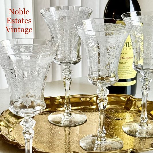 Vintage Tiffin Franciscan Mayfield Glasses - Set of 4