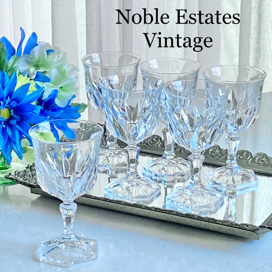 Vintage Cristal D'Arques-Durand Chaumont Glasses - Set of 6 large goblets
