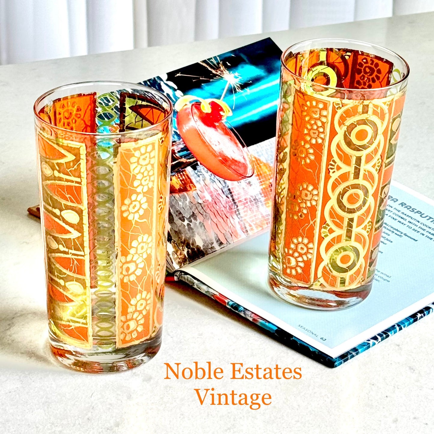 Vintage Georges Briard Highball Glasses - Set of 2