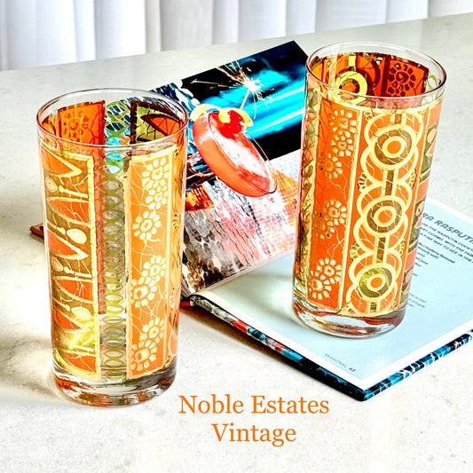 Vintage Georges Briard Highball Glasses - Set of 2